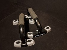 WEIDER - Set of 2 Workout Exercise Black Foam Push Up Stand Bar