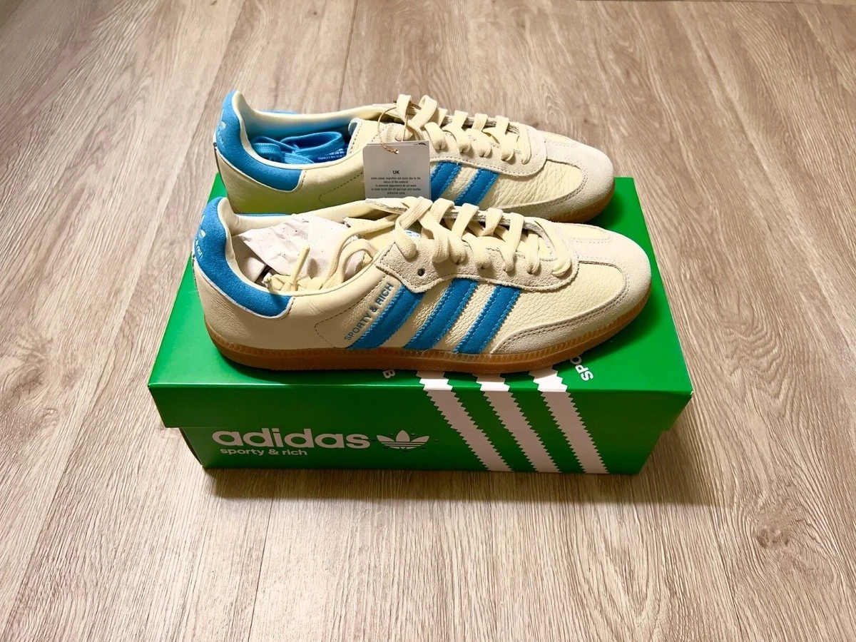 Adidas Samba OG Sporty & Rich Cream Blue - IE7096 - Size 7.5 🛒