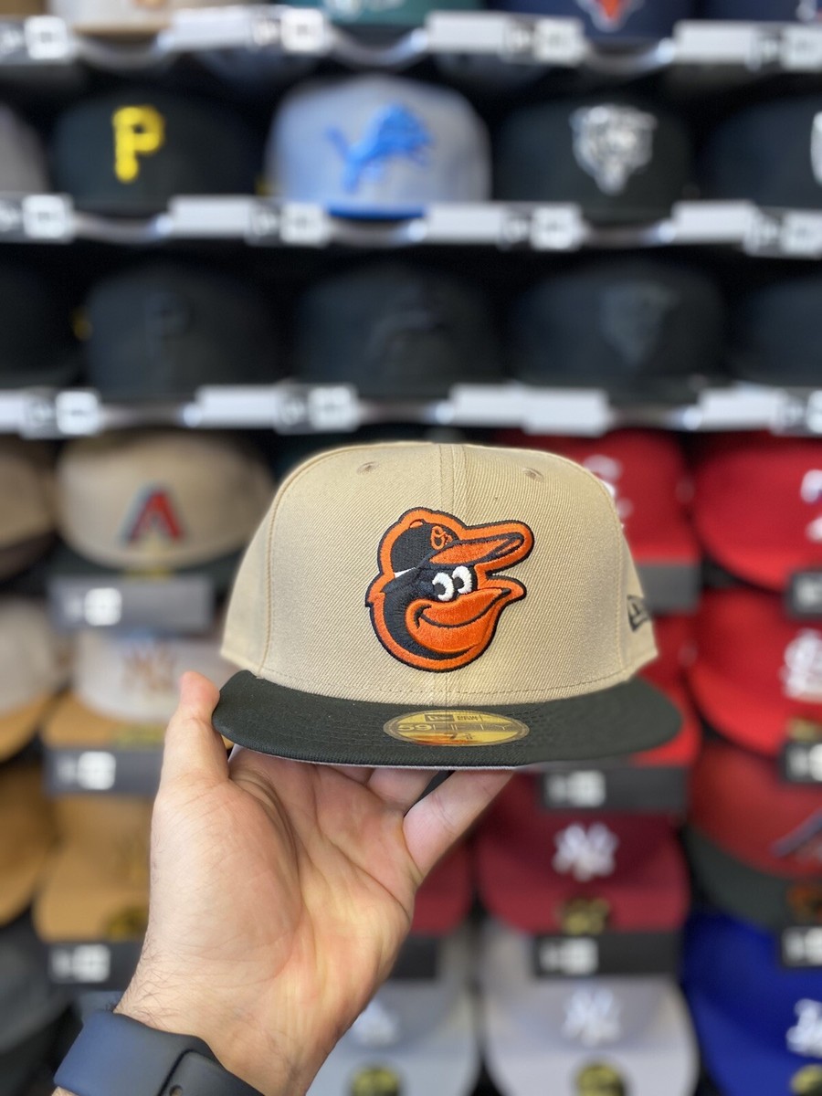 Perks And Mini BASEBALL CAP セット販売 New Era Baltimore Orioles Khaki/Black 59fifty Fitted Hat (Sz 7 3/8