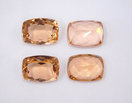 12x16 MM Lab Created Morganite Cushion Cut Lot Loose Gemstone For Jewelry P-3509 - Picture 3 of 7
