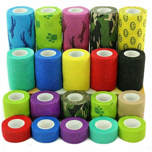Self-adhesive Elastic Bandage Wrap First Aid Medical Athletic Gauze Tape Finger - Picture 1 of 22