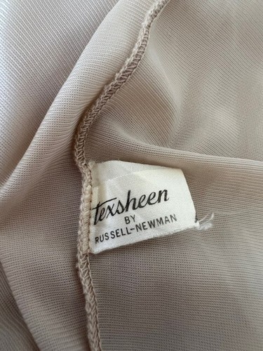 Vintage TEXSHEEN 3 PIECES Robe BabyDoll Nightie Top Bloomers SIZE 38 Beige Tan - Picture 17 of 18