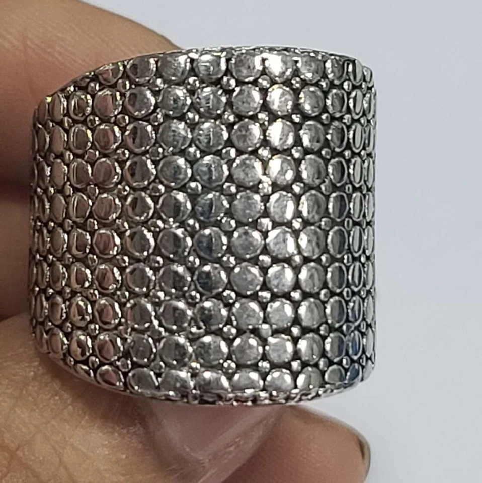 Anillo de acero inoxidable con cúpula HSN tamaño 5 Foto 2 de 4