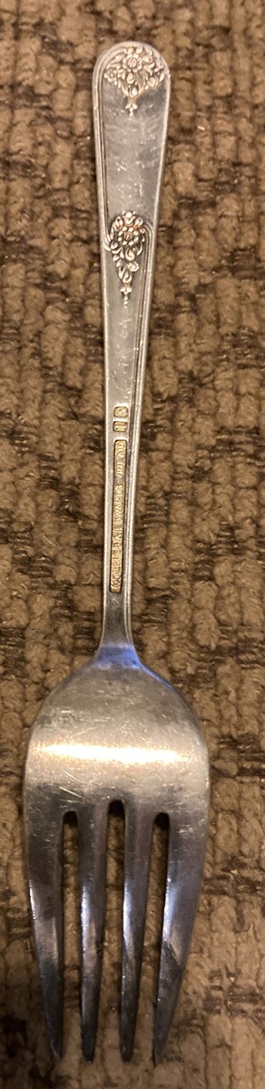 Vintage Holmes Edwards Inlaid Silver fork