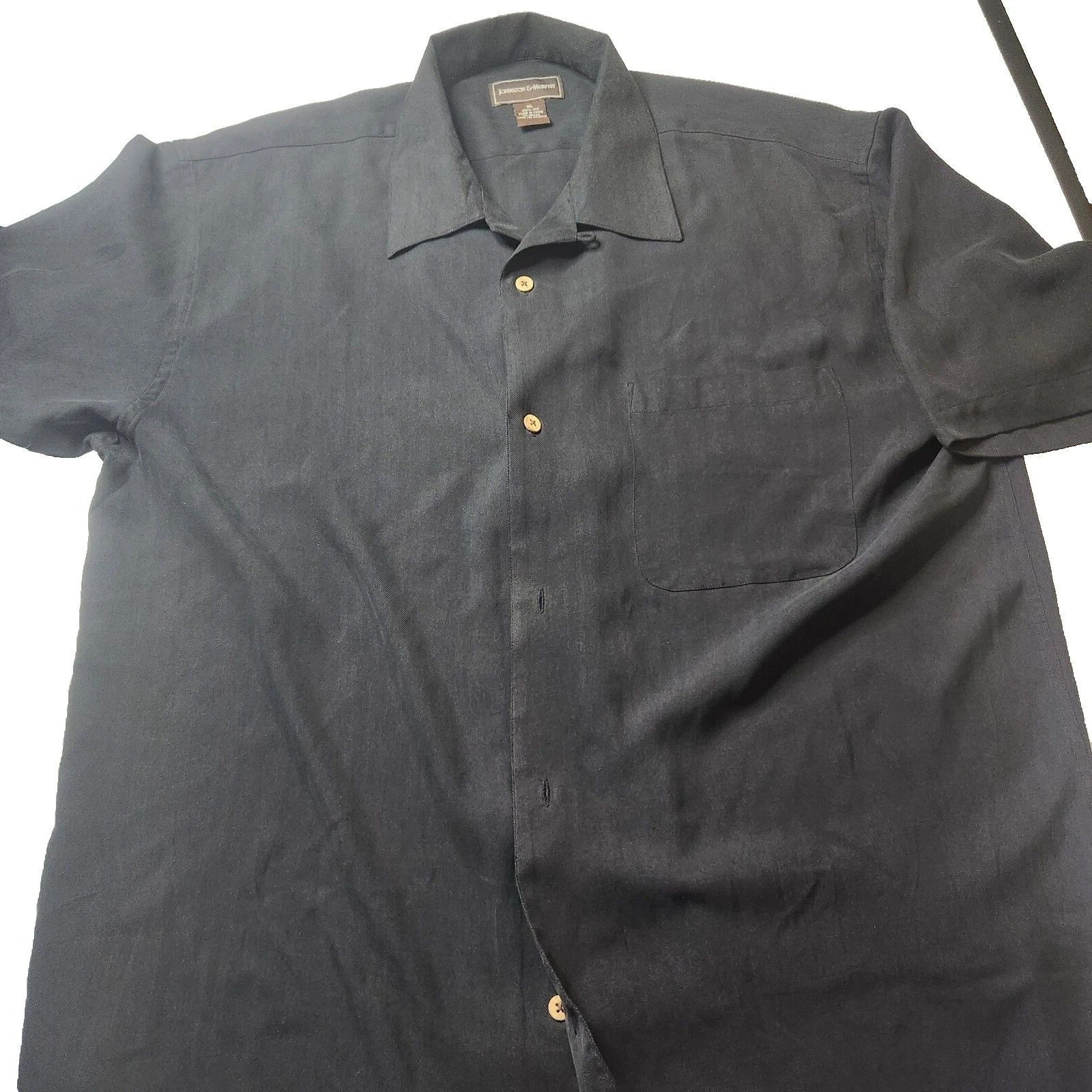 Seda Johnston & Murphy Solid Informal Con Botones camisas para hombres