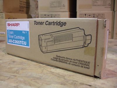 Genuine Sharp AR-C265TCU cyan toner for the Sharp AR-C265P digital color printer