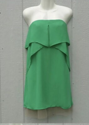 BCBG Max Azria Runway Fei Fei Green Strapless Sheath Mini Cocktail Dress  Size 2 | eBay