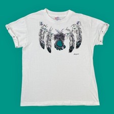 Vintage HANES Heavyweight Single Stitch White Native American Arizona T-Shirt L