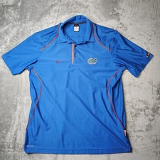 Florida Gators Nike Polo Shirt Mens XL Blue Golf Performance Preppy Embroidered