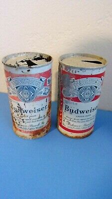 Details about   Vintage Budweiser  24 Case and Pull Tab Cans 