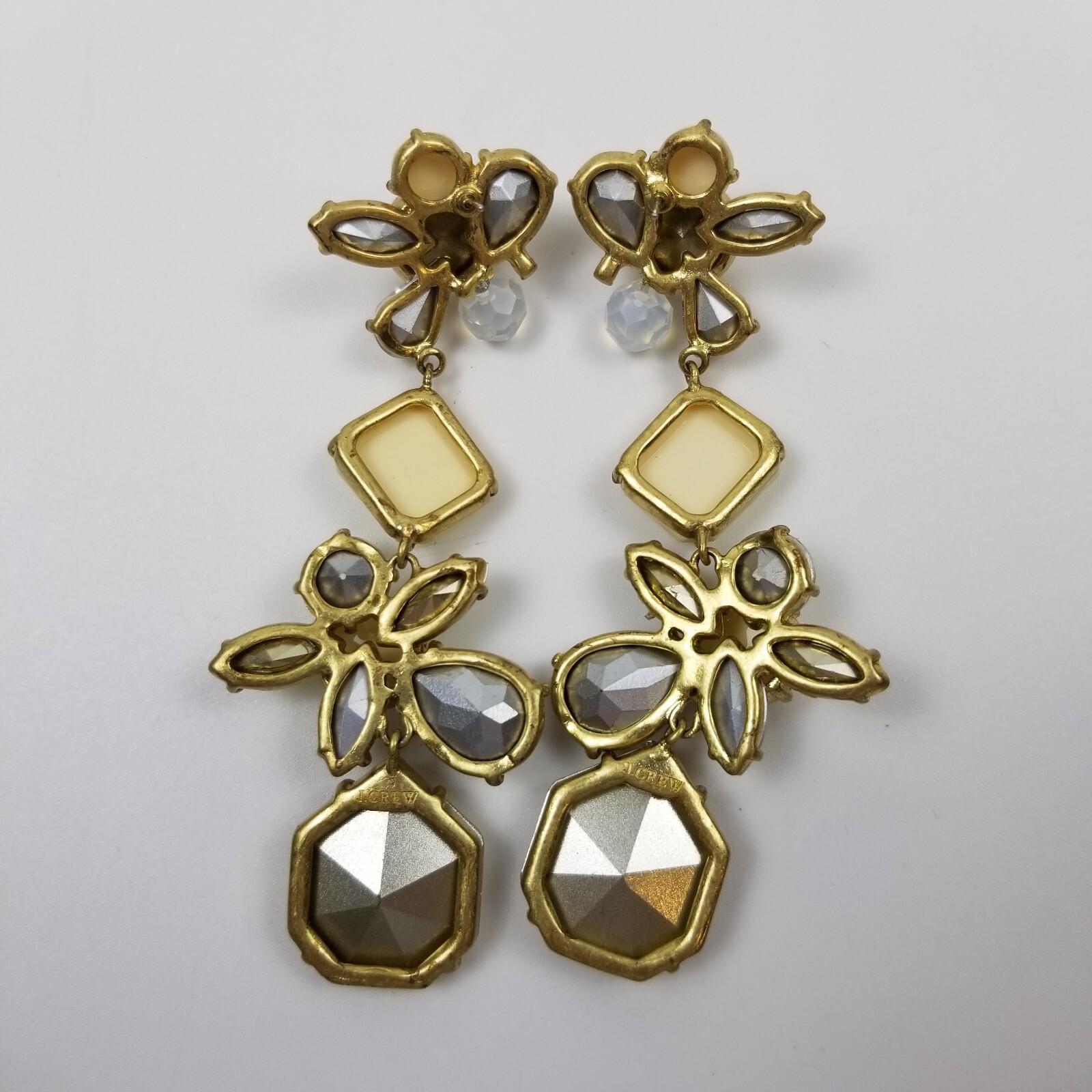 J. Crew Statement Dangle Earrings Pierced Flower … - image 4