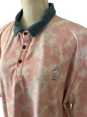 The Smitty Golf Polo in Tie Dye Pink by Smith and Quinn 2XL
