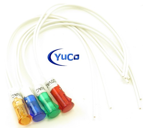 (10) Pack Yuco Miniature Indicator Light 9mm LED Choose: Model, Color, Voltage ! - Picture 18 of 18