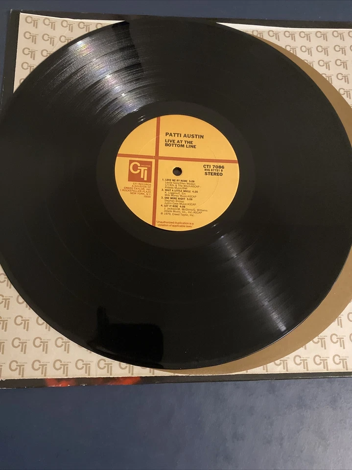 Patti Austin Live At The Bottom Line Album LP Record Vinyl CTI 7086 - Image 3 of 4