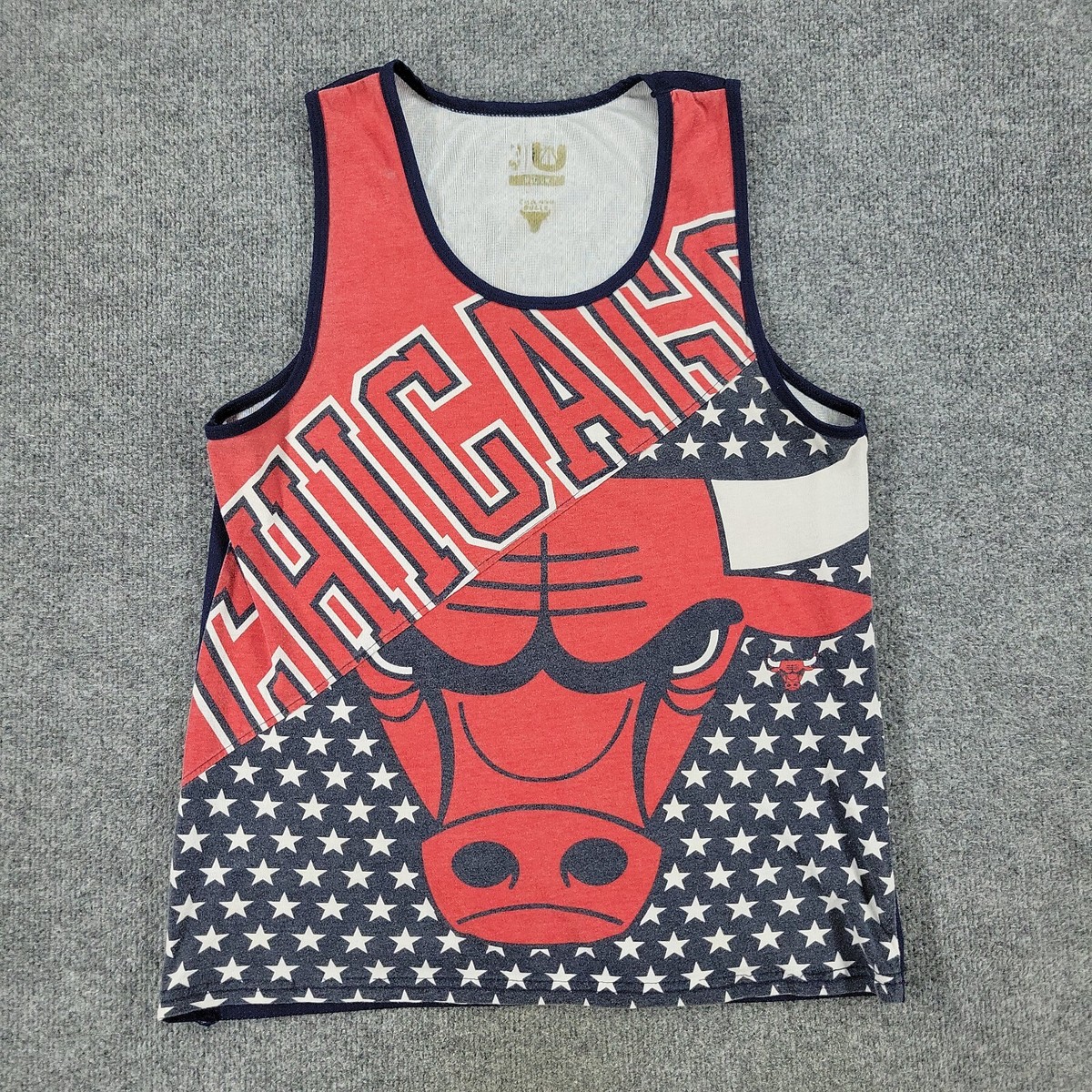 Chicago Bulls Tank Top Shirt Men's Medium Red Blue NBA Basketball