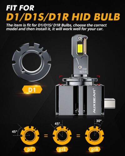 Bombillas de faros AUXBEAM D1S D1R D3S D3R haz alto/bajo conversión de xenón HID 70W - Imagen 2 de 14