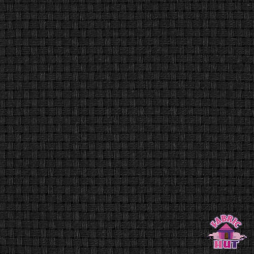 140127075 - Monks Cloth 8 Count Black Cotton 60" Fabric by the Yard 4x4 Weave - Zdjęcie 1 z 1