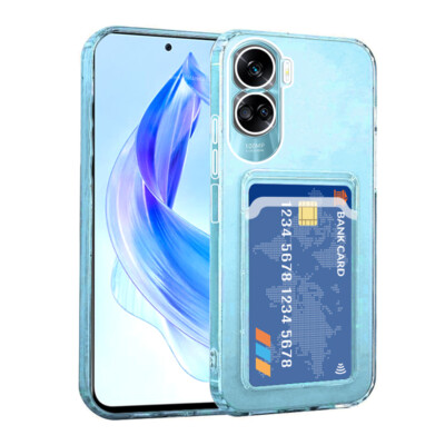 Case for Honor 90 Lite Shock Absorbing Gel Clear Cover Card Holder Clear