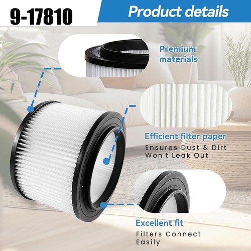 Replacement Filter 9-17810 For Craftsman Shop Vac 3 to 4 Gallon Wet/Dry Vacs - Picture 4 of 9