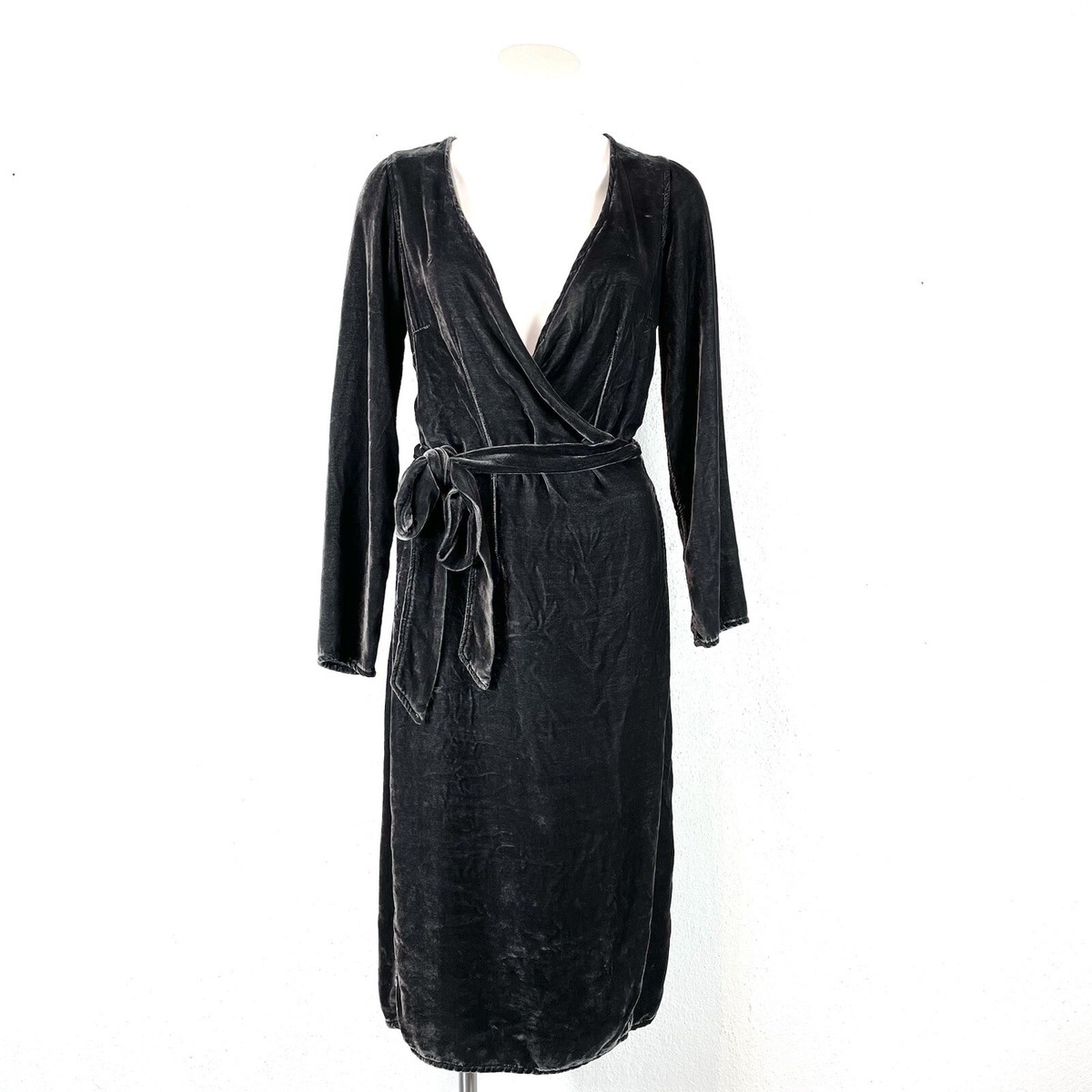 dark grey velvet dress Velvet Coco Lace Long Slip Dress main image 1