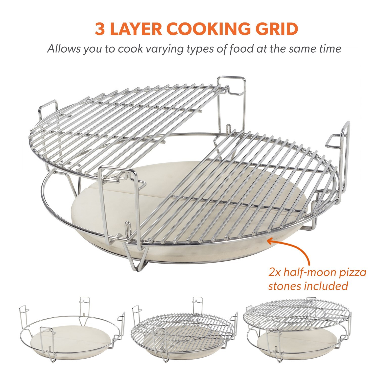 Boss Grill The Egg XL 22 Inch Ceramic Kamado Style Charcoal Egg BBQ