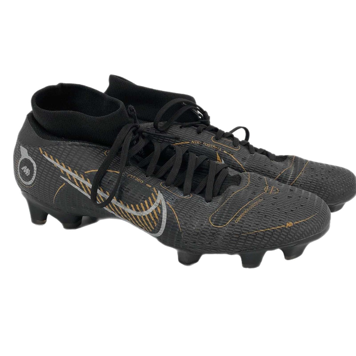 Nike Black Gold Athletic Cleats | Men display picture 1