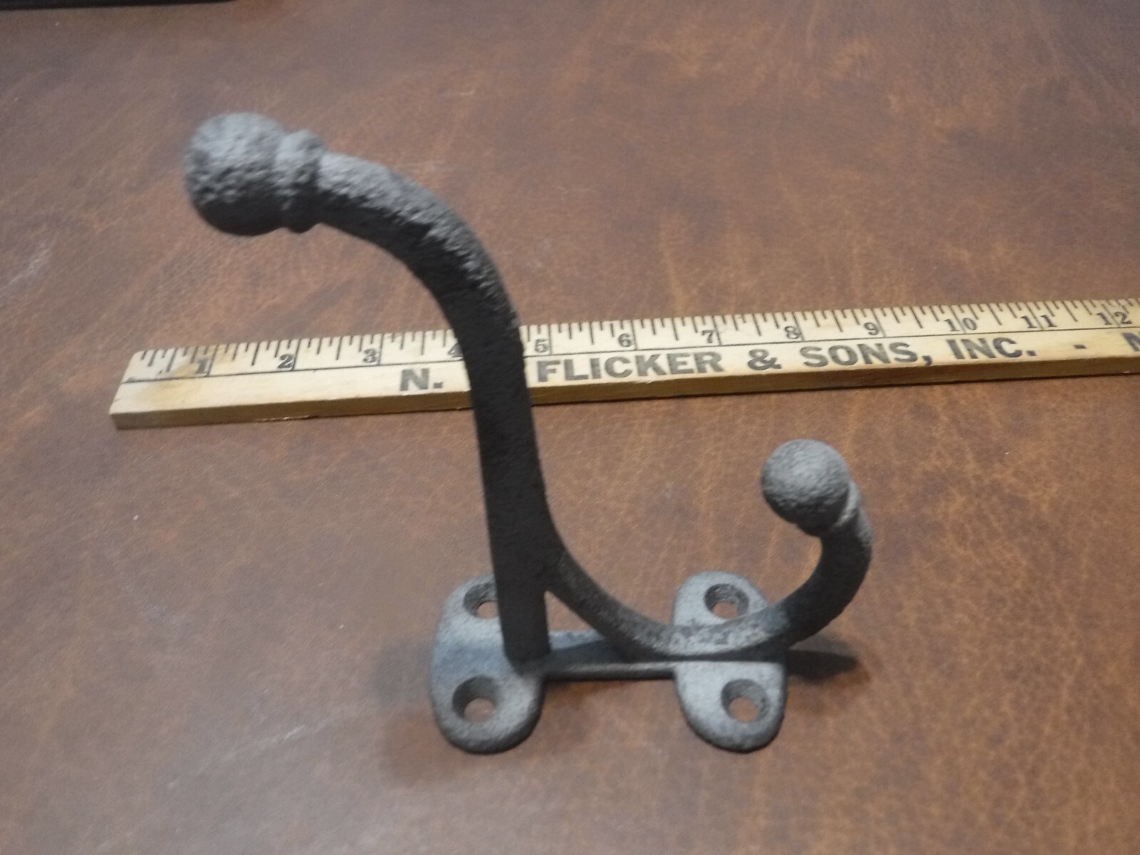 Vintage antique cast Iron double wall hook/hanger eBay