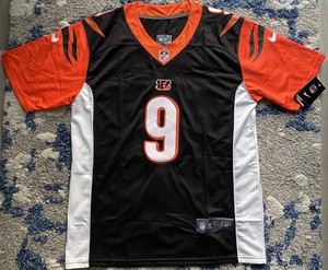 Cincinnati Bengals Joe Burrow 9 Jersey Adult Size Medium Black New With Tags Ebay