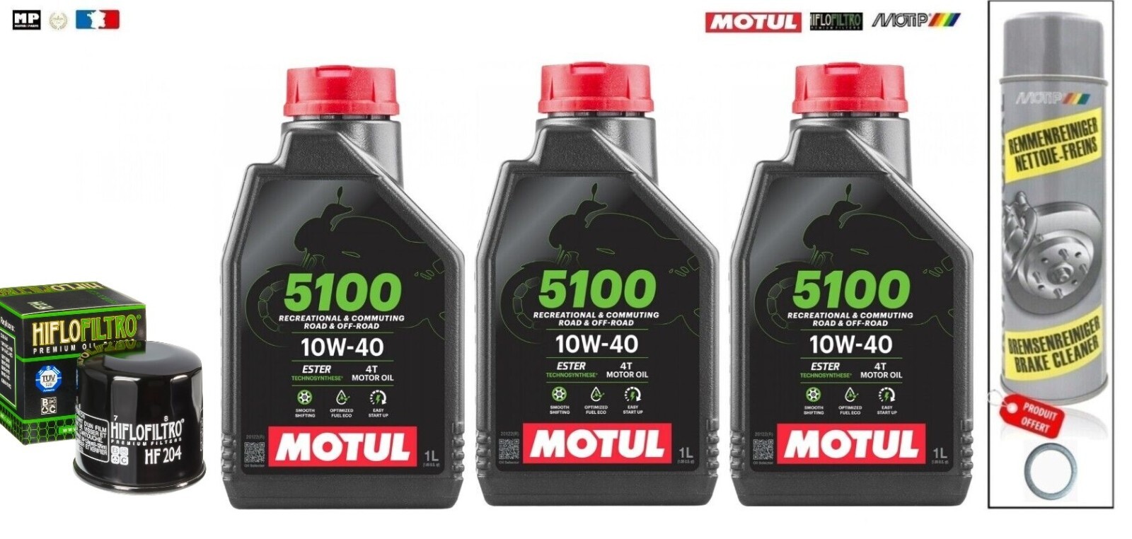 Kit vidange Motul 5100 pour Kawasaki VN 1500 de 1988 à 1994