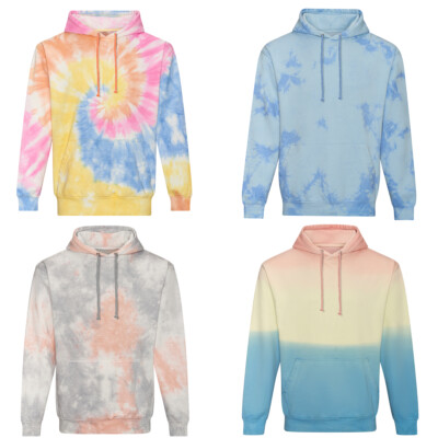 Unisex Batik Hoodie Tie Dye Kapuzenpullover Damen Herren Mehrfarbig Sweatshirt