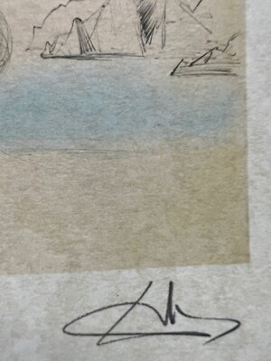 Salvador Dalí - Lithographie en édition limitée signée à la main -La conception immaculée de Salvador Dali en vente sur France