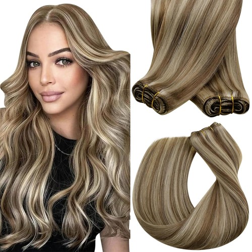 Double Weave Sew In Weft Hair Extensions RemyRussian Human Hair Machine Weft100g - Picture 81 of 94