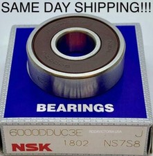 NSK 6001 DDU C3 DEEP GROOVE BALL BEARING, RUBBER SEALED 12x28x8 mm 6001-2RS