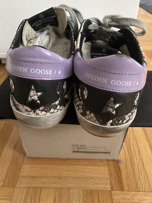【Golden 】SUPERSTAR PYTHON SNEAKERS GWF00103F006846 Golden Goose Sneakers Superstar Light Blue Python-Silver