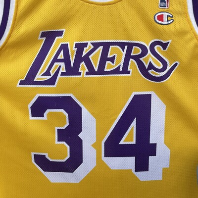 Vintage Shaquille O'Neal #34 Los Angeles Lakers Champion Jersey