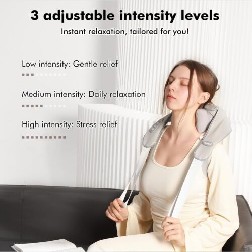 Neck Massager, Back Massager with Heat for Neck, Back, Shoulder, Foot, Leg, Use - Picture 4 of 8