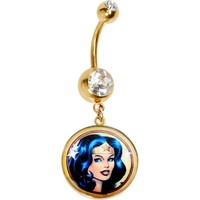 Wonder Woman Face Dc Comics Belly Naval Ring Body Jewelry on sale Wonder Woman Face Dc Comics Belly Naval Ring Body Jewelry on sale