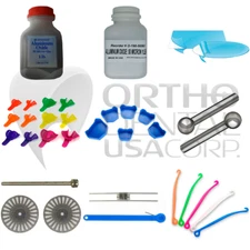 Orthodontic Lab Essix Vacuum Sheets Aluminum Oxide Ball Clasps trays model bases