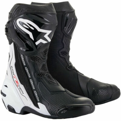 Alpinestars Supertech R Stiefel Motorrad SPORTS Rennbahn Rennen Schwarz Weiß