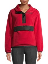 No Boundaries Jrs' Polar Fleece Hoodie Pullover Red Black size XL 15-17  GC3