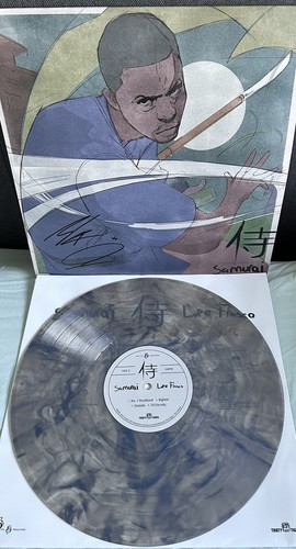 IN HAND SIGNED!! Lupe Fiasco Samurai SMOKEY IRIDISCENT BLUE LP Vinyl AUTOGRAPHED