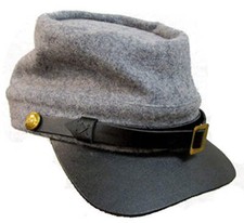 Civil War Reenactment Reproduction Kepi Cap - C.S. Grey