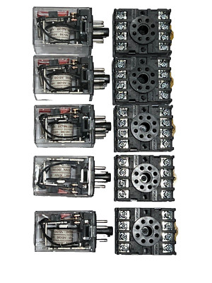 Relay OMRON MK2P-I MK2P MK2 DC 12V DC 8 Pin 10A 250VAC and PF083A Socket 5 PCS