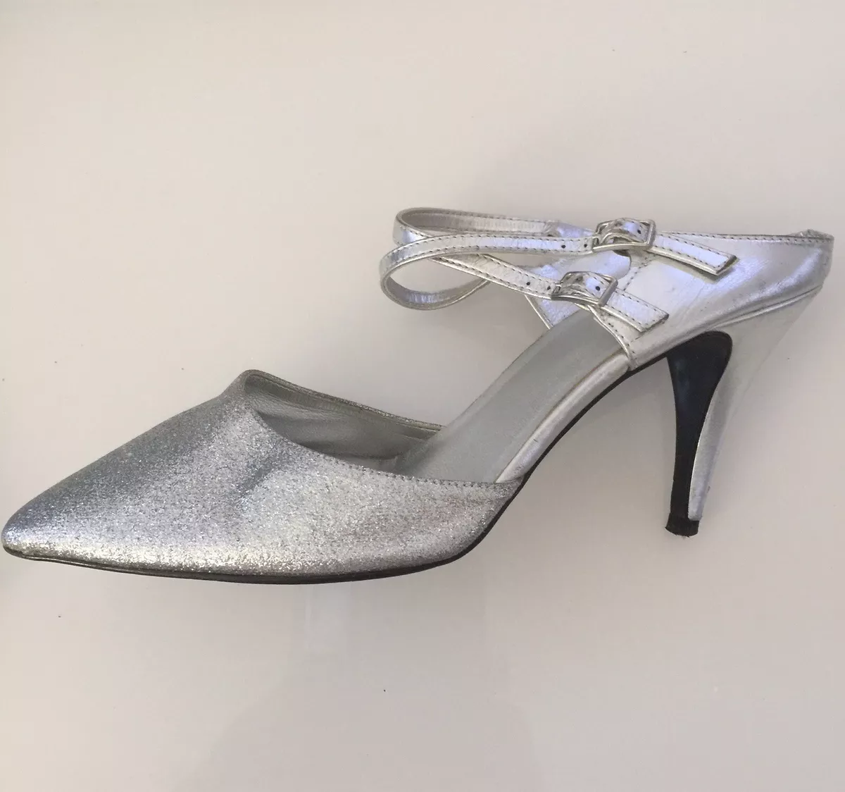 Silver medium best sale heels