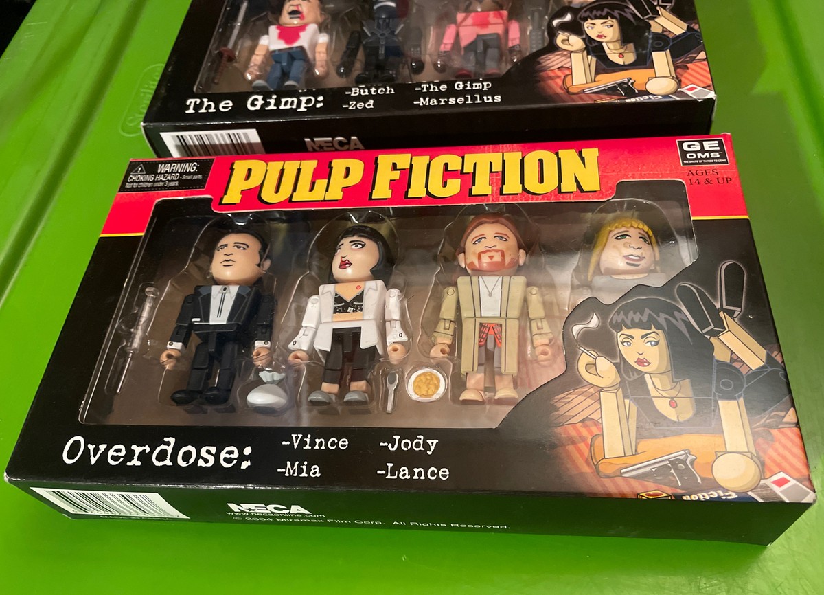 「Pulp Fiction タイタンズ フィギュア 2体セット」 PULP FICTION 2x NECA 2004 GE OMS FIGURES NIB SET OVERDOSE GIMP