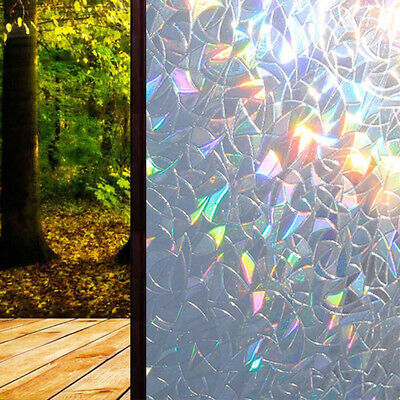 3D Static Window Film Sticker Glass Door Privacy Stained PVC Ornament 45*100CM ^