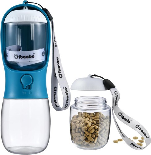Dog Water Bottle with Food Container, Travel Puppy Water Bowl, Portable Pet Disp - Picture 20 of 22