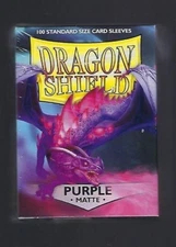  Dragon Shield Matte Purple (100) Shield Sleeves Free Shipping