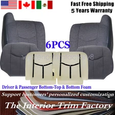 New Front Seat Cover & Foam For 2003-2007 Chevy Silverado 1500 2500 3500 Cloth