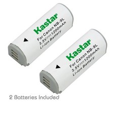 2x Kastar Battery for Canon NB-9L PowerShot N PowerShot N2 SD4500 IS